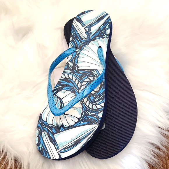 Vera Bradley Women's Flip Flop in Pattern Shore Enough Size L (9-10) NWT - Picture 4 of 4